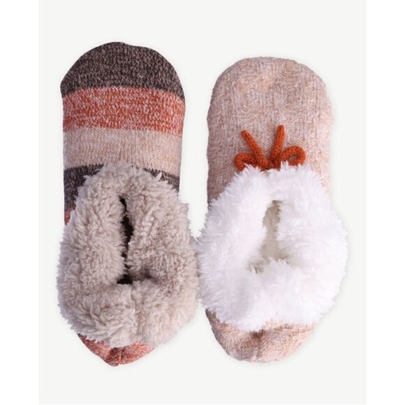 Women's Knit Cozy Soft Slipper Socks, 2-Pack, Size 4-10 - Picture 4 of 8